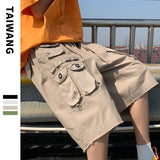 Advbridge Summer New Hot Sale Shorts Men Zipper Fly Solid Cargo Pants Japanese Multi-pockets Hip Hop Shorts Straight Tube Overalls