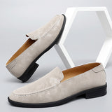 Advbridge British Style Leather Shoes Men's Drive Ship Shoes Summer Breathable Soft-soled Small Leather Shoes Men's One-step Soybean Shoes