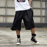 Advbridge Men Summer Streetwear Hip Hop Punk Gothic Loose Casual Skirt Shorts Male Oversize Fashion Kimono Wide Leg Harem Shorts Trousers