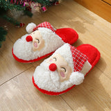 Advbridge Furry Slippers for Home Designer Shoes Women Flats Christmas Indoor Fur Slides Luxury Plush Winter Shoes Girls Red Xmas Footwear