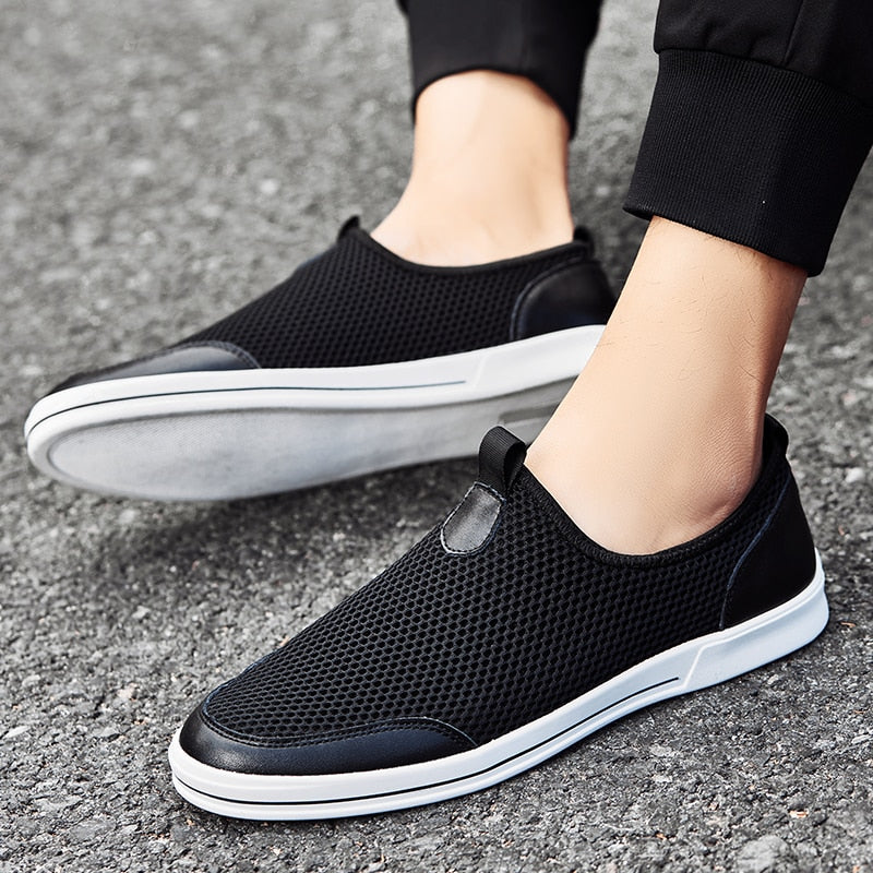Advbridge Breathable Man Casual Shoes Comfort Mesh Shoes Summer Mens Loafers Leisure Walk Shoes Hollow Out Sneakers Male Treking Footwear
