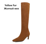Advbridge Fashion Mid-Calf Boots 2023 Autumn Winter Thin Heels Shoes for Women Newest Concise Designer Party Night Club Boots