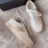 Advbridge Women Shoes Casual Training SS England Style Patchwrok Sneakers Women Genuine Leather Vulcanized Shoes Shoes Woman