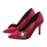 Advbridge Plus Size 41 42 43 Womans Pumps 2023 Woman Wedding Shoes Bride 7cm Thin High Heels Womans Office Shoes Female Party Heeled Shoes