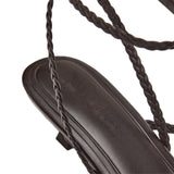 Advbridge Roma Style Retro Coffee Weave Sandals Women Bandage Fashion High Heel Shoes Women Party