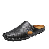 Advbridge Summer Half shoes for mens Lightweight  soft loafers Classic Breathable  half Slippers Hollow Out Beach Shoes new Moccasins