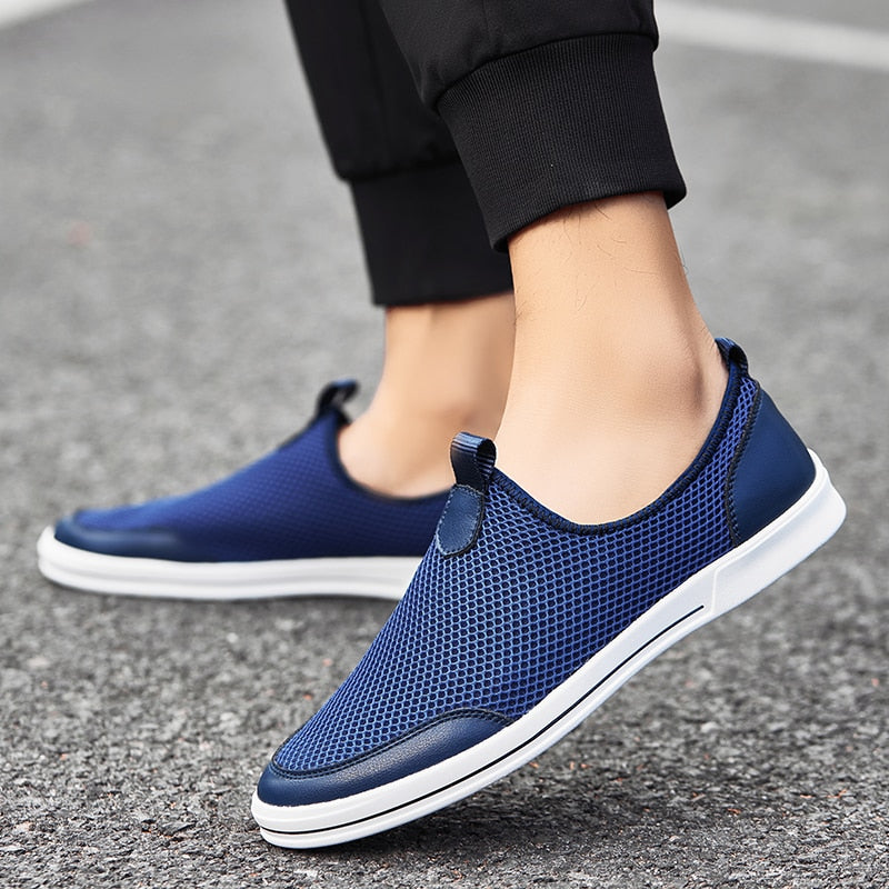 Advbridge Breathable Man Casual Shoes Comfort Mesh Shoes Summer Mens Loafers Leisure Walk Shoes Hollow Out Sneakers Male Treking Footwear