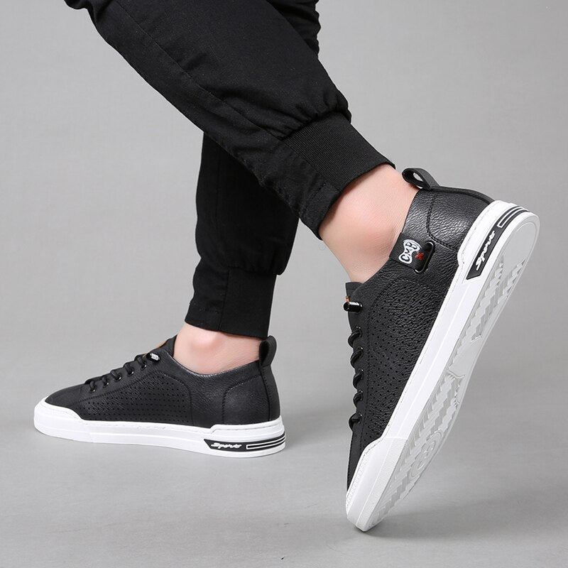 Advbridge Brand Men Shoes Outdoor Breathable Sneakers Moccasins New Fashion Mens Casual Shoes Italian Genuine Leather Men skate shoes