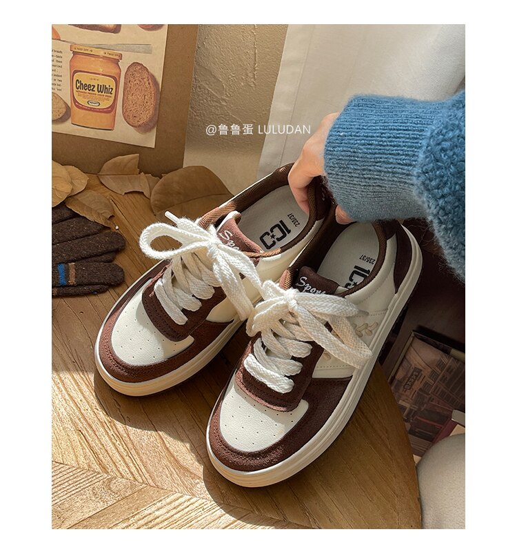 Advbridge Brand Leather Sneakers Women 2023 Designer Platform Casual Lace Up Woman Flats Sneakers Shoes Tennis Female Vulcanized Shoes NEW