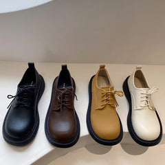 Advbridge Fashion Female Shoes Casual Outside Round Toe Flats Student Uniform Lolita Platform Rubber Ladies Loafers  Women Mary Janes