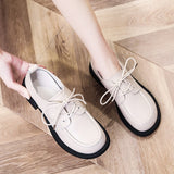 Advbridge Platform Heels Women's Loafers Luxury Woman Pumps Shoes for Women Spring Party Leather Casual Designer Shoes Girls Lace Up