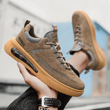 Advbridge Fashionable and Comfortable Leather Stitching Men's Shoes Autumn New Men Casual Shoes Thick-soled Shock-absorbing Business Shoes