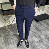 Advbridge 40 42 Summer Ankle Length Business Dress Pants Men Casual Office Social Suit Pant Wedding Party Streetwear Trousers Men Clothing