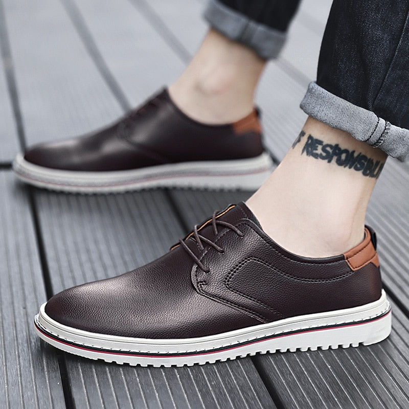 Advbridge Classic Lace-up Mens Casual shoes Plus Size 38-48 Luxury Handmade Men Business shoes Brand Elegantes British Style Outdoor Flats