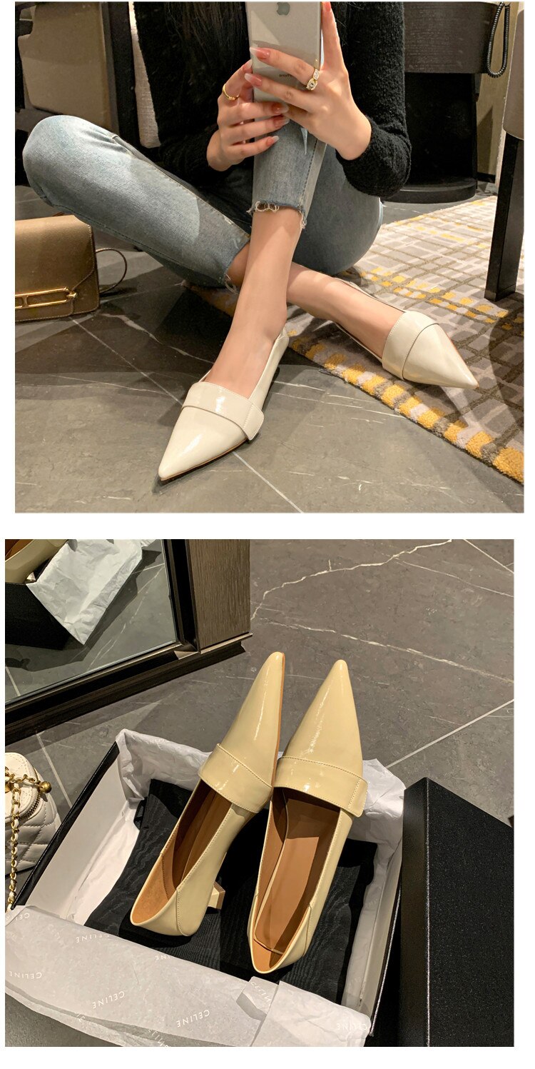 Advbridge 2023 new Spring women pumps natural leather 22-24.5cm length cowhide+pigskin full leather pointed toe shoes fashion luxury shoes