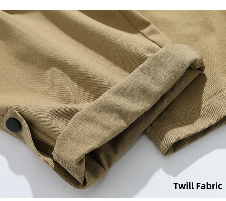 Advbridge Autumn Spring AllSeason Casual Soft Solid Men's Cool Boys Foldable Button Loose Versatile Suit Office Sports Straight Pants