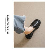 Advbridge British Loafers Shoes for Women Slip on Round Toe Moccasins Cute Girls Spring Daily Flat Shoes Female Feetwear Chaussure Femme