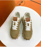 Advbridge Casual Leather Sneakers Women Mixed Color Lace Up Platform Shoes Autumn Fashion Female Sport Shoes Ladies Trainers
