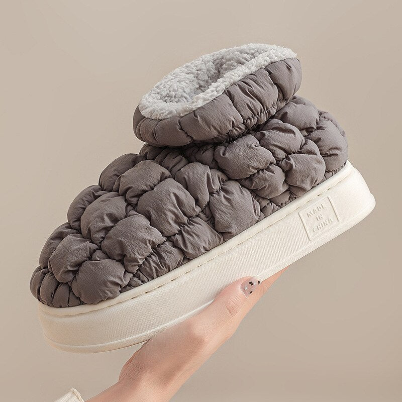Advbridge Platform Shoe for Female Warm Winter Woman Boots Original Flat Heels Lovely Furry Ladies Booties Comfortable Outdoor Snow Boot