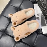Advbridge Female Shoes Ladies' Slippers Cover Toe Fur Flip Flops Platform Luxury Slides Med Winter Footwear  Flat Plush Designer PU Ru