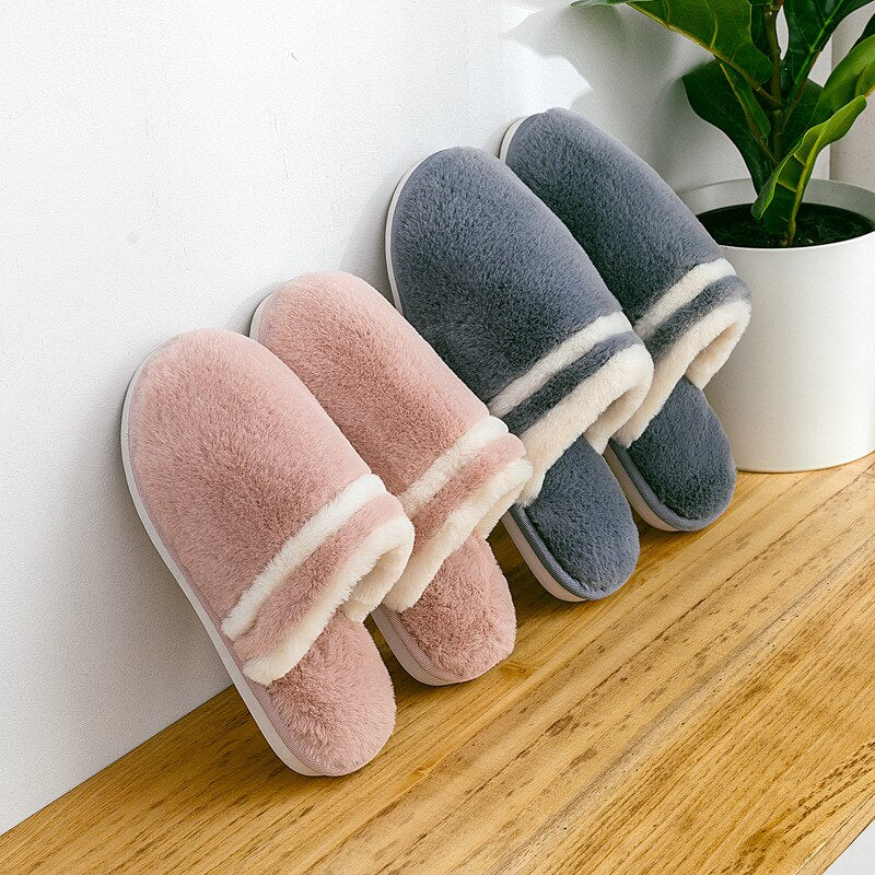 Advbridge New Winter Cotton Slippers style couple  for women men winter home indoor household anti-skid moon shoes warm plush thick