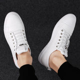Advbridge Luxury Genuine Leather Men Casual Shoes Classic Male Lace-Up Outdoor Flats Fashion Korean Style Simple Footwear New Men Sneakers