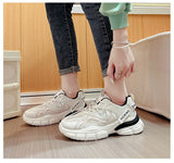 Advbridge Sneakers for Women Spring Autumn Mesh Shoes Female Casual Lace-up Flats Ladies Chunky Sports Shoes Fashion Vulcanized Shoes