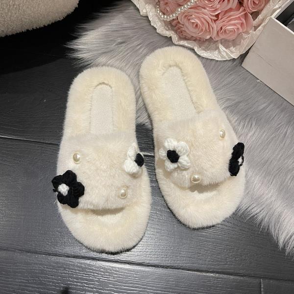 Advbridge Shoes Woman House Slippers Platform Fur Flip Flops Pantofle Luxury Slides Flock Plush New Massage Flat Designer Basic Rome