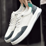 Advbridge Men's Lace Up Shoes Spring and Autumn New Trendy Hundred Men's Small White Shoes Fashionable Breathable Casual Board Shoes