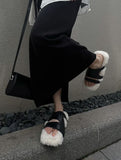 Advbridge Winter Fashion Soft Warm Comfort Flat Fur Slipper Brand Designer Slip On Loafers Mules Flip Flops Casual Ytmtloy Indoor