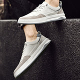 Advbridge Genuine Leather Men Sneakers Youth Teenage Skateboard Shoes Luxury Brand Vulcanize Shoes Outdoor Casual Shoes Leisure Walk Flat