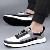 Advbridge Comfortable Leather Men Shoes Casual  Men Sneakers Leather Shoes Men Flats Hot Sale Korean Version Sneakers New
