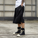 Advbridge Men Summer Streetwear Hip Hop Punk Gothic Loose Casual Skirt Shorts Male Oversize Fashion Kimono Wide Leg Harem Shorts Trousers