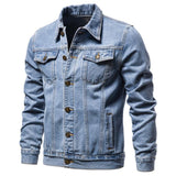 Advbridge Men Light Blue Denim Jackets Slim Casual Denim Coats New Male High Quality Cotton Thicker Winter Jean Jackets Warm Coats XS-6XL