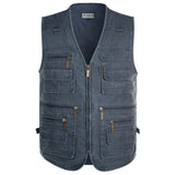 Advbridge 8XL 9XL 10XL New Male Casual Summer Big Size Cotton Sleeveless Vest With Many 16 Pockets Men Multi Pocket Photograph Waistcoat