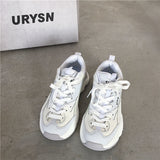 Advbridge Men Women Sports Shoes Thick Sole Women's Chunky Sneakers 41 42 43 Plus Size Ladies Casual Shoes Girls White Shoes