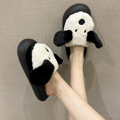 Advbridge Slippers Casual Room Shoes Slides Fur Flip Flops Low Flock Luxury Massage Flat Plush with fur Rome Basic Short Flat Shoes Female