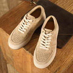 Advbridge Vintage Style Men Leisure Shoes Versatile Men Leather Sneakers Comfortable Man Skateboard Shoes British Style Vulcanize Footwear
