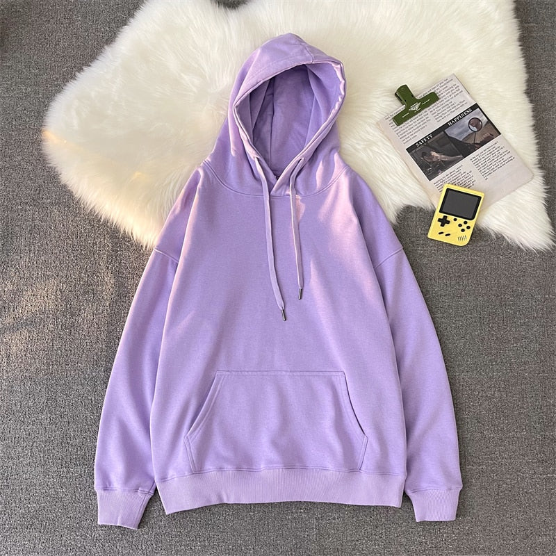 Advbridge Korean Men's Solid Color Sweatshirt Hoodies 2023 Casual Hooded Pullovers Hoodie Warm Fleece Male Loose Man Clothing 3XL