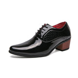 Advbridge Black Elegant Dress Shoes Men Heels Shoes Comfortable Leather Wedges Formal Shoes Men Office Footwear Zapatos Hombre Vestir