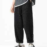 Advbridge Autumn Spring AllSeason Casual Soft Solid Men's Cool Boys Foldable Button Loose Versatile Suit Office Sports Straight Pants