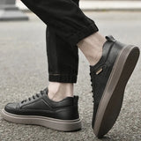 Advbridge genuine Leather Men Shoes Casual Loafers Lace Up cow Leather Shoes Men Flats Hot Sale Moccasins Walking Shoes men Sneakers