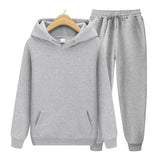 Advbridge new Men&#39;s ladies casual wear suit sportswear suit solid color pullover + pants suit autumn and winter fashion suit