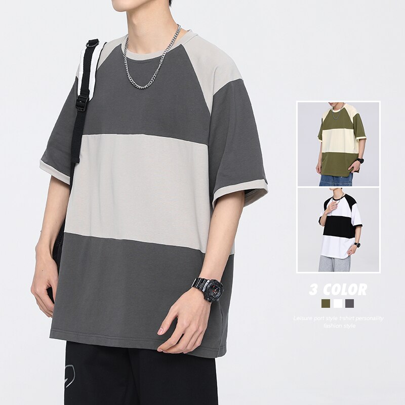 Advbridge Hip Hop T-Shirt Loose Sports Streetwear Fashion Oversized 3XL T Shirt Striped 2023 Summer Short Sleeves Top Tees Tshirt