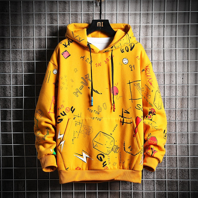 Advbridge Spring and Autumn Anime Cartoon Print Long Sleeves Hoodies Brand  Pullovers Cotton Casual Tracksuits Men Sweatshirt M-5Xl