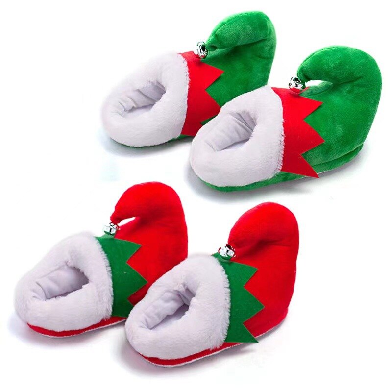 Advbridge Women Winter Slippers Indoor Home Cute Christmas Shoes Warm Plush Soft Sole Female Male House Floor Slides Couples Furry Slipper