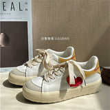 Advbridge INS Brand Leather Sneakers Women 2023 Designer Woman Vulcanized Shoes Sneakers Casual Ladies Spring Lace Up Flats Shoes Girls