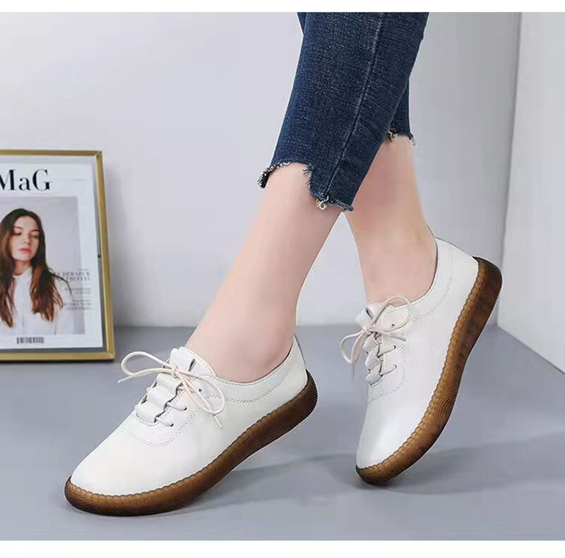 Advbridge 2023 Spring Summer Soft Footwear Women Casual Shoes Fashion Ladies Flats Brand Woman Non-slip Black White Shoes A4481