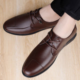 Advbridge Fashion Mens Oxfords Shoes Lightweight Men Casual Shoes Genuine Leather Handmade Men Business Shoes All-match Male Shoes