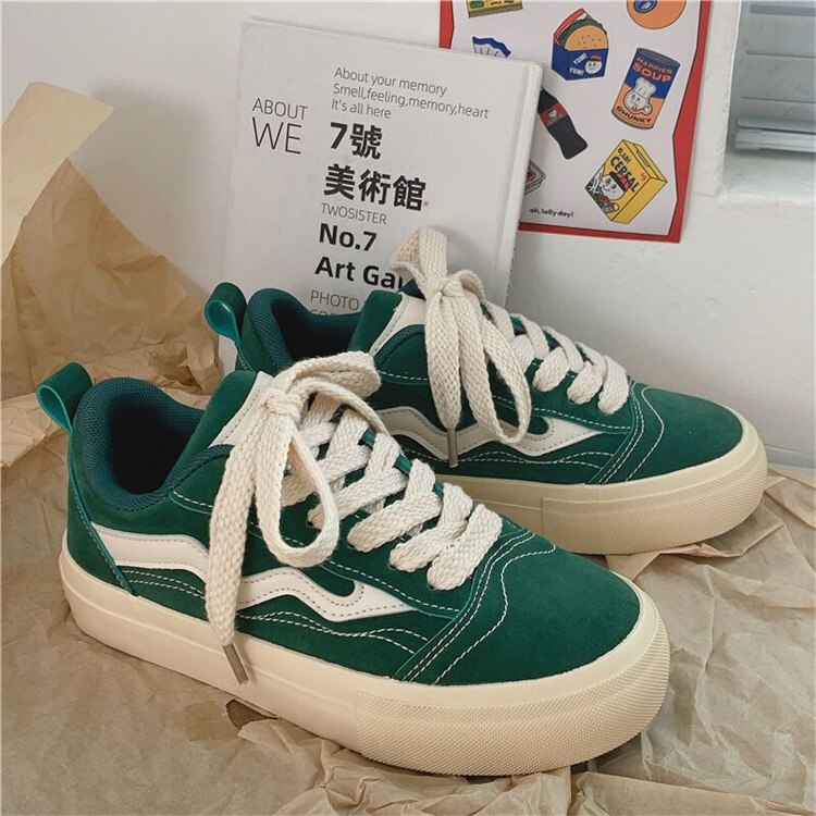 Advbridge Brand Sneakers Women Synthetic Leather Spring Flat Shoses Ladies Trainers Vulcanized Shoes Thick Sole Woman Sports Shoes Female